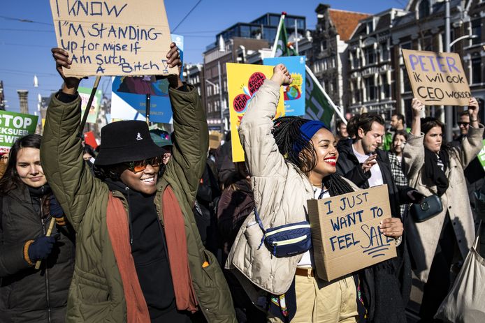 De Nederlandse Women's March in 2022.
