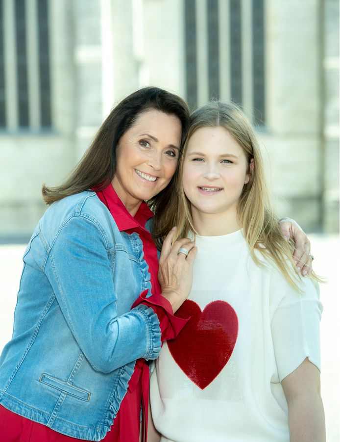 Wendy Van Wanten met haar dochter Estelle.