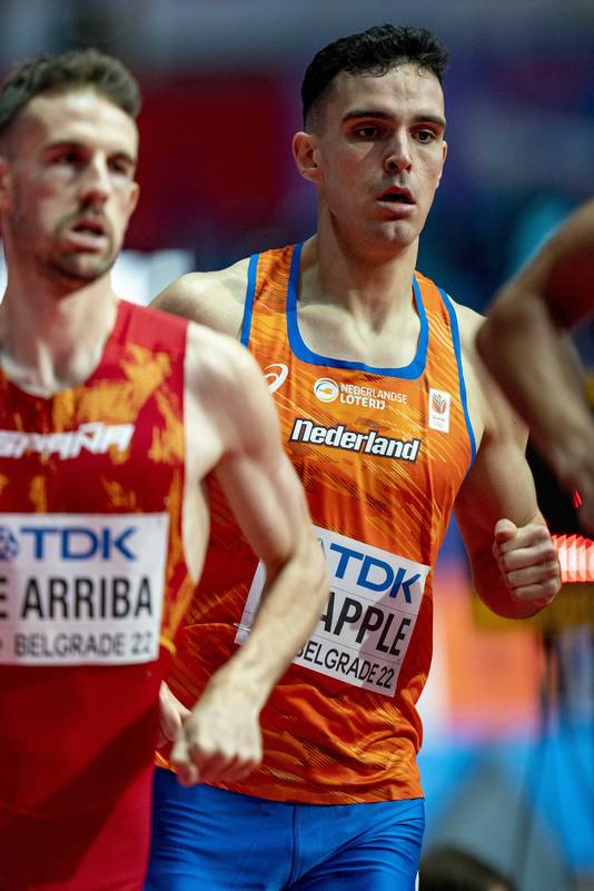 Samuel Chapple liep de derde tijd van het hele veld, maar gaat toch niet naar de finale.