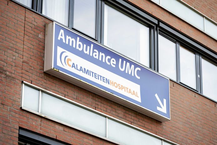 Bord naar het Calamiteitenhospitaal in het UMC Utrecht.