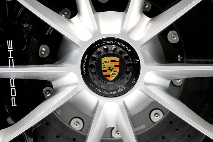 Het logo van Porsche.