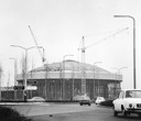 Het Evoluon in Eindhoven in aanbouw in 1966.