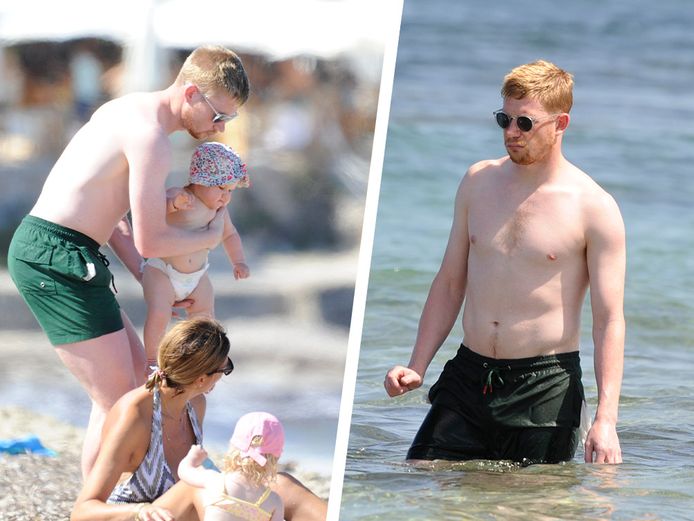 De Bruyne met zijn gezin op vakantie op Ibiza.