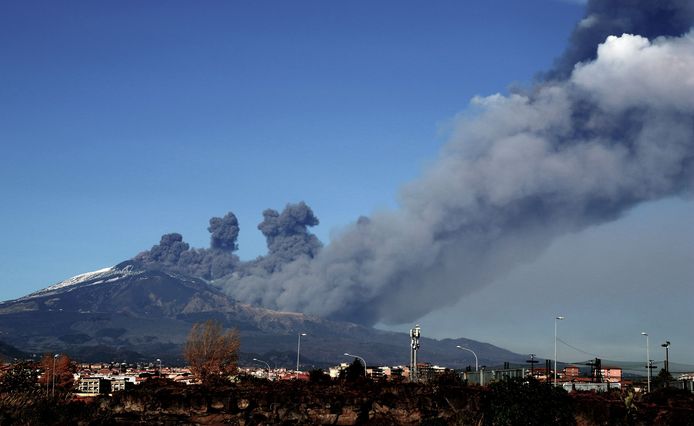 Vulkaan Etna, na de uitbarsting op maandag.