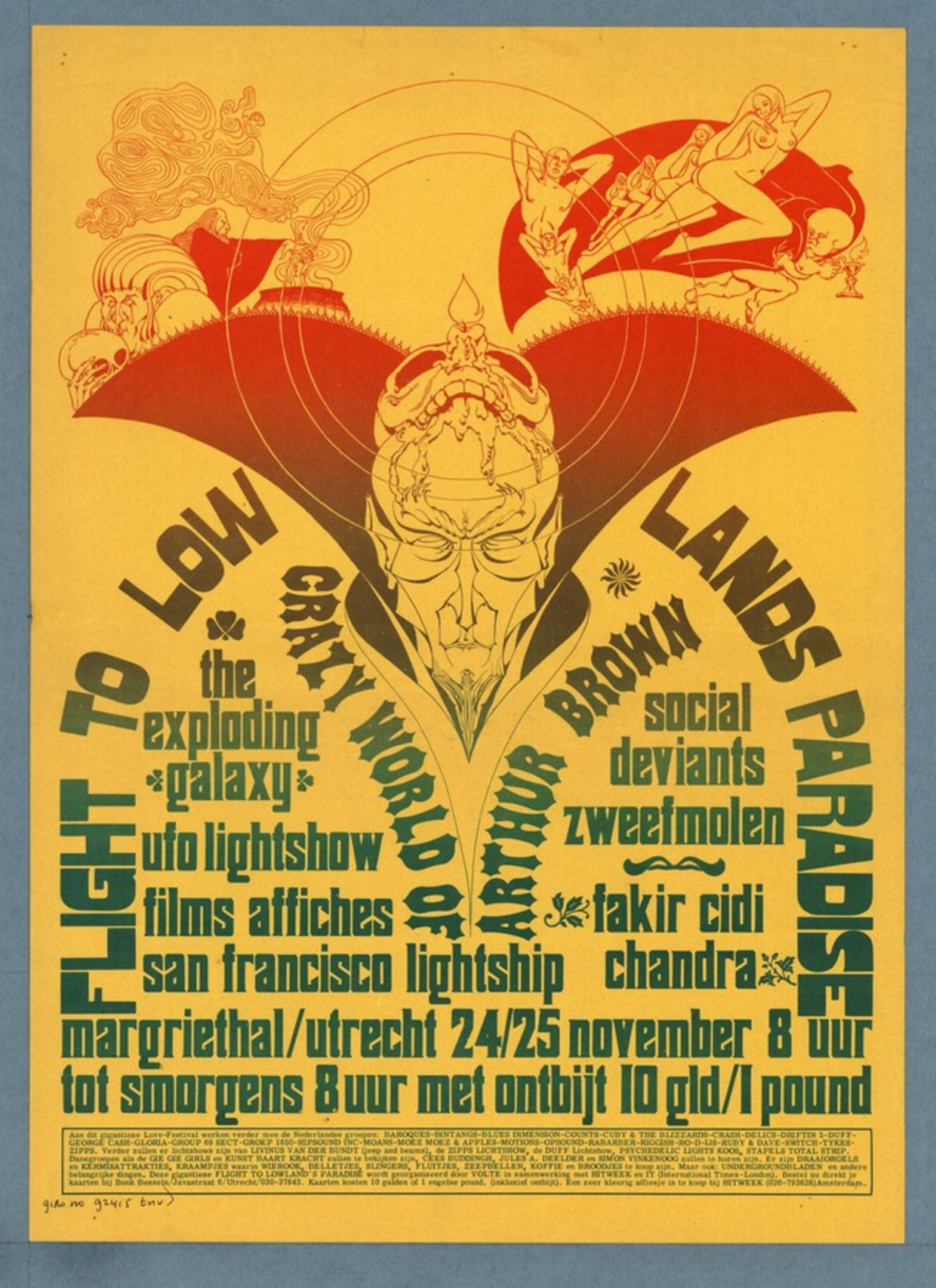 Affiche Lowlands 1968. Beeld 