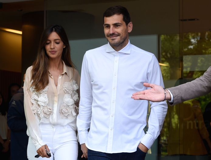 Iker Casillas aan de zijde van vrouwlief Sara Carbonero.