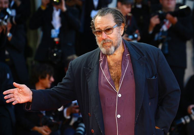 Julian Schnabel op de rode loper tijdens het filmfestival in Venetië. Beeld Getty