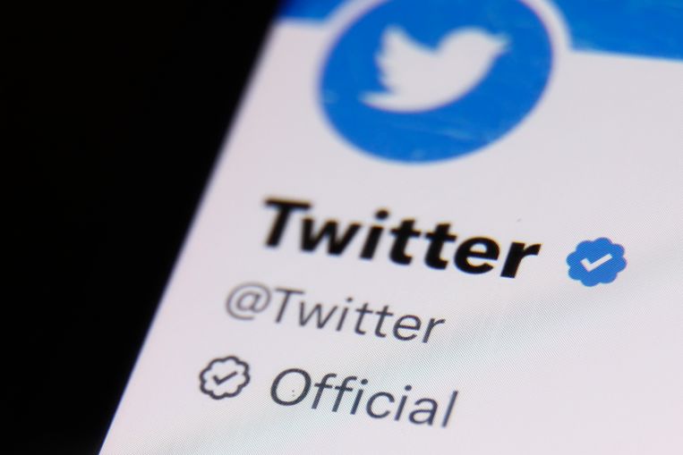 Het blauwe Twitter-vinkje. Beeld Getty Images