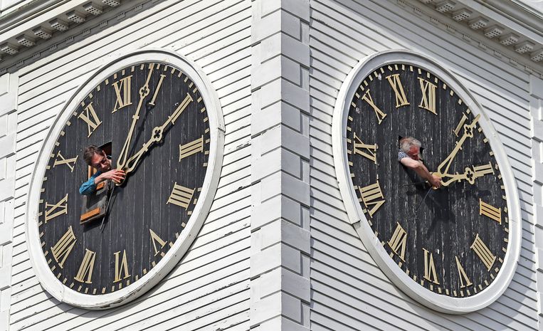 Zo’n zeven op de tien Amerikanen willen ook af van het tweejaarlijkse ritueel rond het verzetten van de klok. Beeld Boston Globe via Getty Images