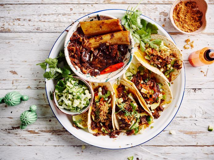 Tacos with meat from Jelle Beeckman