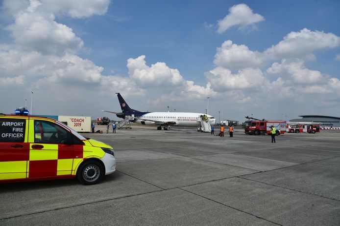 Op de luchthaven Brussels Airport is om 14 uur de tweejaarlijkse grote rampoefening van start gegaan.