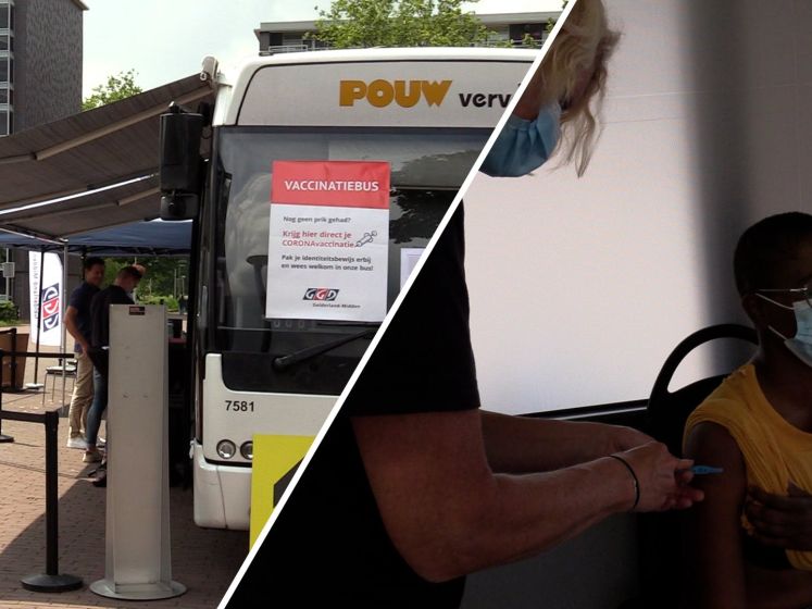 Tussen de boodschappen door een prik halen: het kan in de vaccinatiebus van de GGD