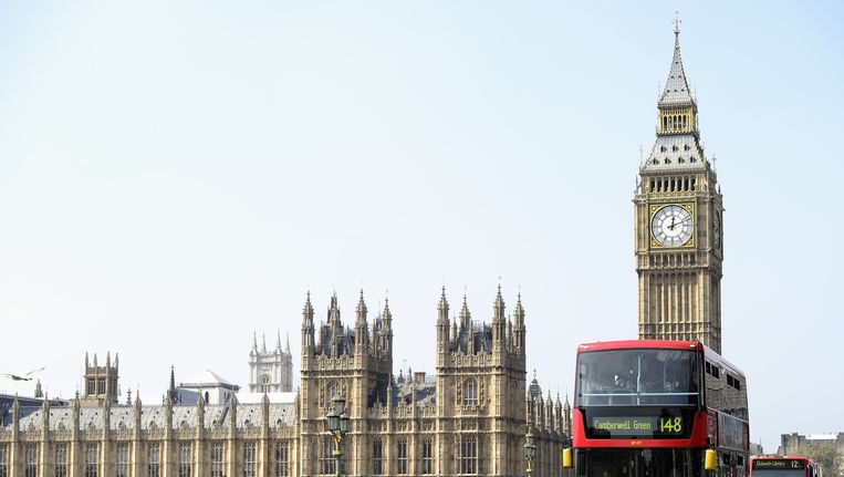 De Big Ben, in de toren van het Palace of Westminster in Londen. Beeld ANP