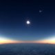 Zo ziet een zonsverduistering eruit op 10.000 meter hoogte