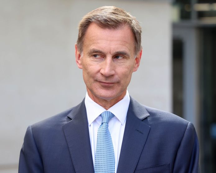 Parlementslid Jeremy Hunt was minister van Buitenlandse Zaken onder premier Theresa May. Hij eindigde bij de vorige voorzittersverkiezingen op de tweede plaats, na Johnson.