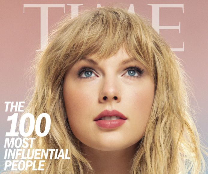 Taylor Swift op de cover van 'Time'.