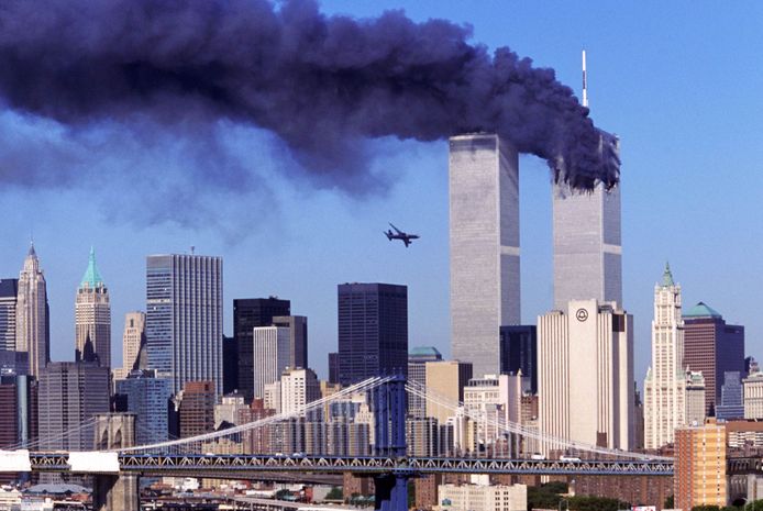 Aanslag op de Twin Towers op 11 september 2001.