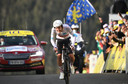 19 september 2020: Pogacar op weg naar de (eind)winst op La Planche des Belles Filles.