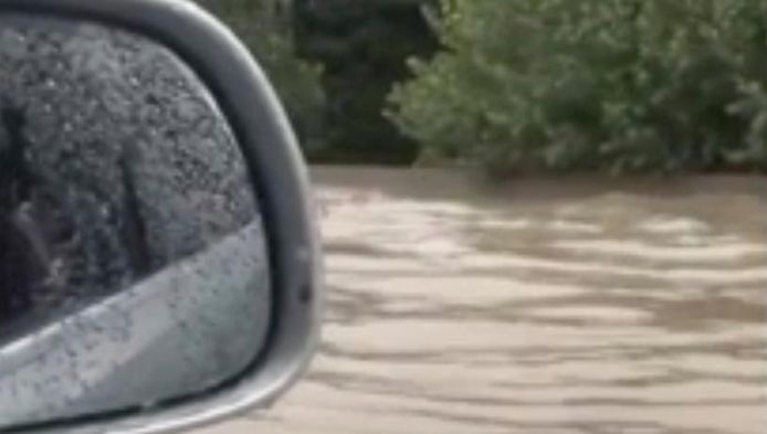 Image d'une vidéo montrant l'étendue des inondations à Aubagne, dans les Bouches-du-Rhône.