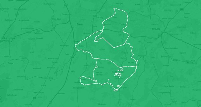 De drie ABG-gemeenten Alphen-Chaam, Baarle-Nassau en Gilze en Rijen.