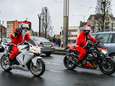 IN BEELD: Kerstmannen op de motor in Brussel
