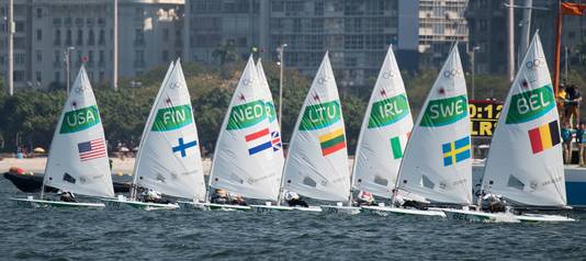 Archieffoto van een wedstrijd uit de Laser Radial.