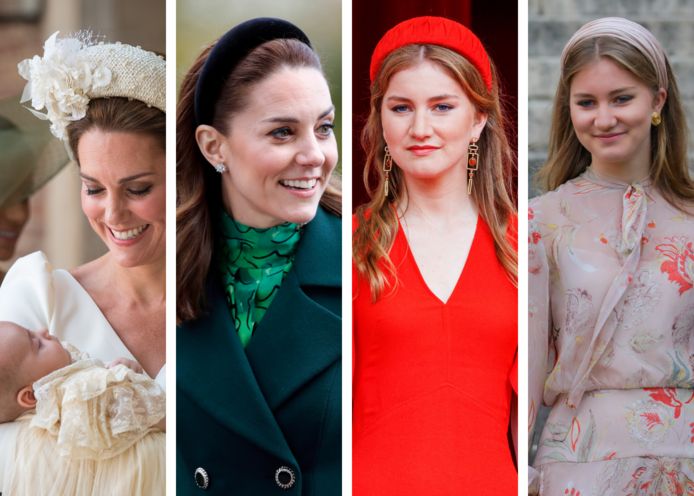 Links: Kate Middleton. Rechts: prinses Elisabeth.
