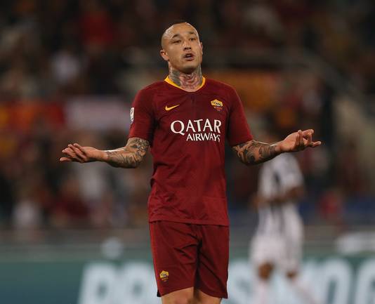 Radja Nainggolan in dienst van AS Roma afgelopen seizoen.