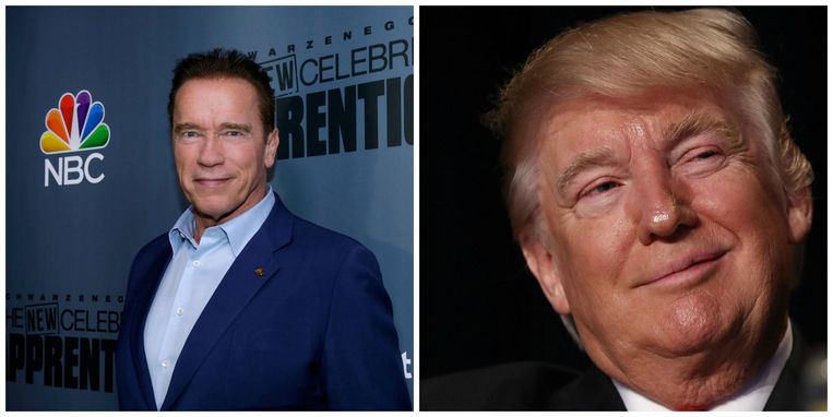 Arnold Schwarzenegger volgde Donald Trump op als gastheer van de Amerikaanse serie 'The Apprentice'. Beeld Photo News & AP