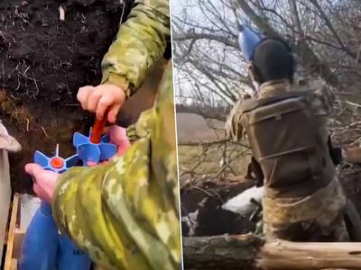 KIJK. Oekraïense grenswachten bestoken Russische soldaten met mortiergranaten