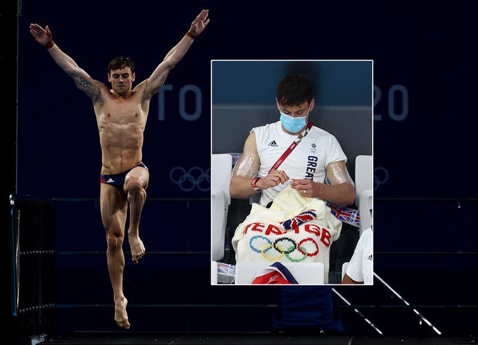 Tom Daley. Inzet: al breiend op de tribune.