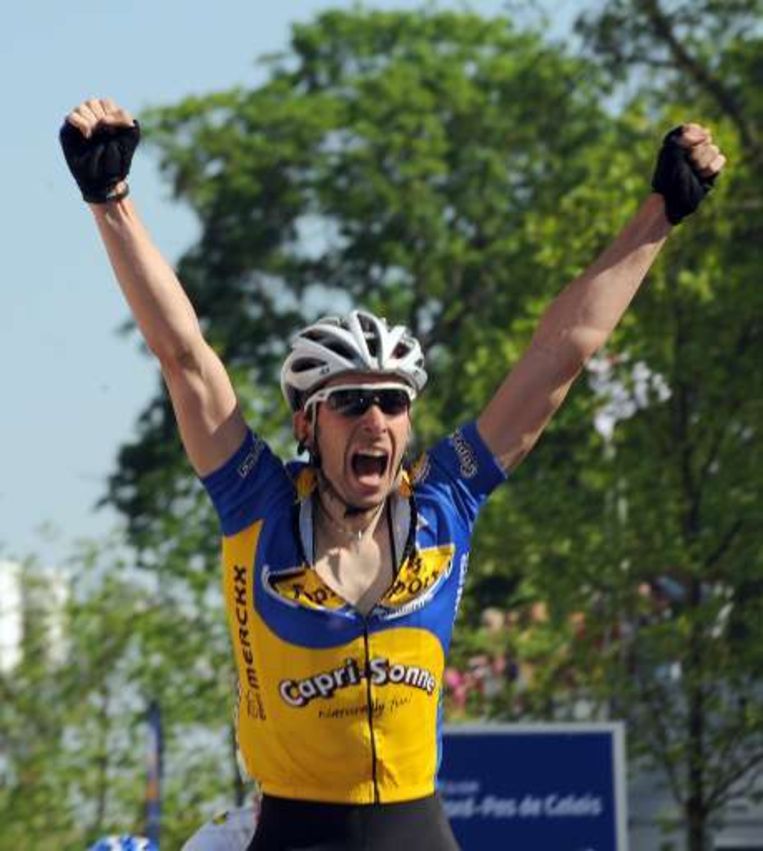 Dehaes was sneller dan Hushovd. Beeld UNKNOWN
