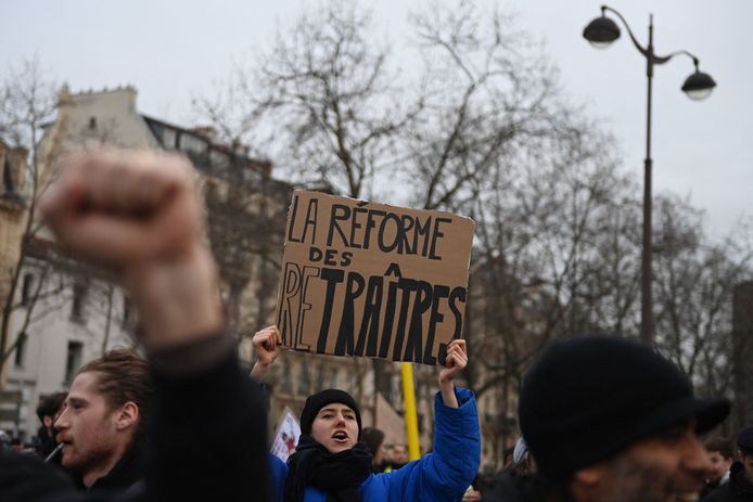 Manifestation contre la réforme des retraites, Paris.