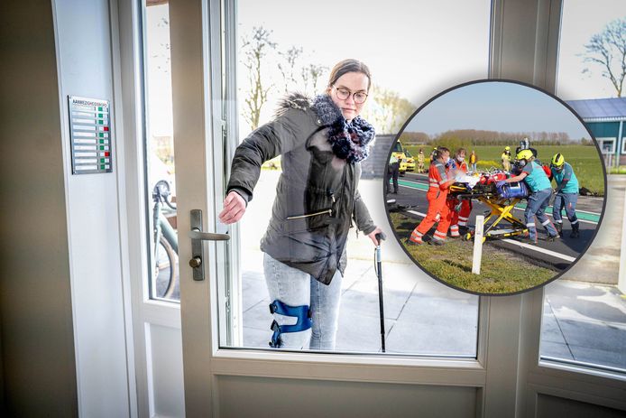 Marieke Strik (23) uit Alphen heeft bij een ernstig ongeval op de Maas en Waalweg hersenletsel opgelopen.