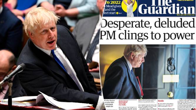 Britse kranten vernietigend voor Johnson: "Wanhopige, waanzinnige premier klampt zich vast aan de macht”