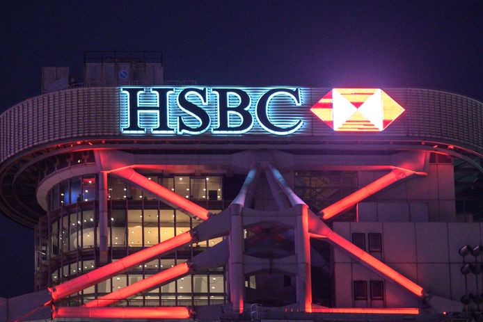 Het hoofdkantoor van de Britse bank HSBC in Hongkong.