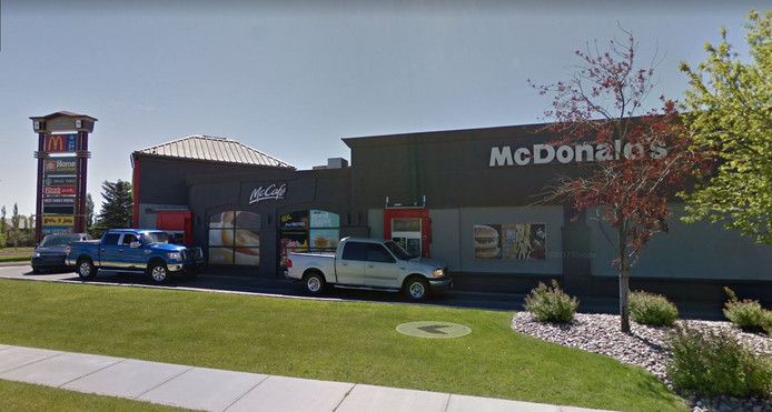 Het McDonald's-filiaal waar het onfortuinlijke incident plaatsvond.