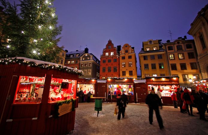 Archiefbeeld, kerstmarkt in Stockholm.