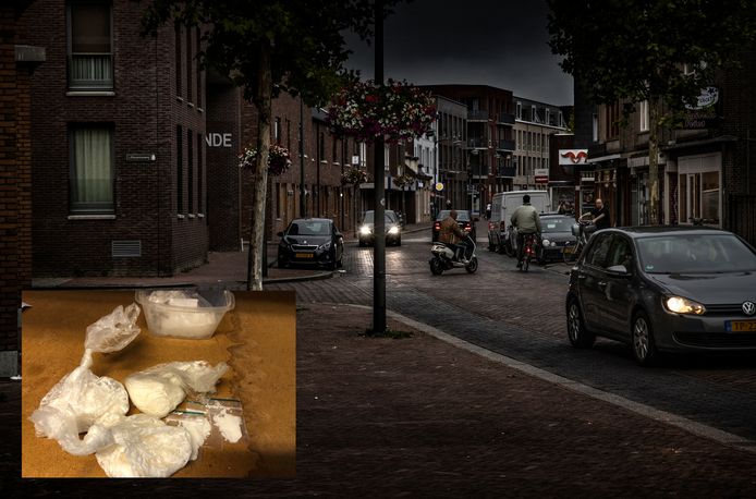 De Heistraat in Helmond waar de politie veel drugsoverlast signaleert.