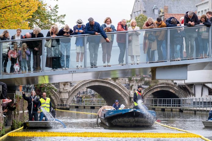 Duck Race op de Dijle georganiseerd door de Ronde Tafel Mechelen