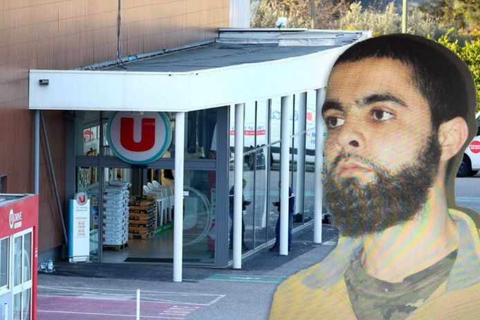 IS-terrorist Radouane Lakdim vermoordde in totaal vier mensen, waarvan drie in de supermarkt in Trèbes. Bij de politiebestorming kwam hij zelf om het leven.
