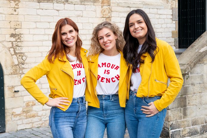 K3, met vlnr: Hanne Verbruggen, Julia Boschman en Marthe De Pillecyn
