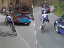 KIJK. Langs claxonnerende volgwagens en door kleine gaatjes: de dolle afdaling van Alaphilippe na z'n val