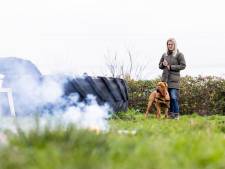 Hulphond Raya durft vanwege vuurwerk het huis niet uit en dat is een groot probleem voor haar baasje