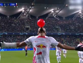 De meest bizarre viering van de Champions League-avond: Nkunku blaast ballonnetje op