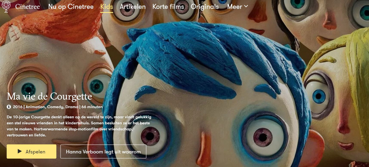 'Ma vie de Courgette' op Cinetree. Beeld  