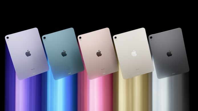 De iPad Air is in vijf kleuren beschikbaar