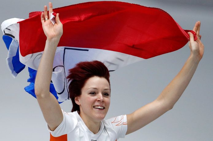Jorien ter Mors viert haar zege op de 1000 meter