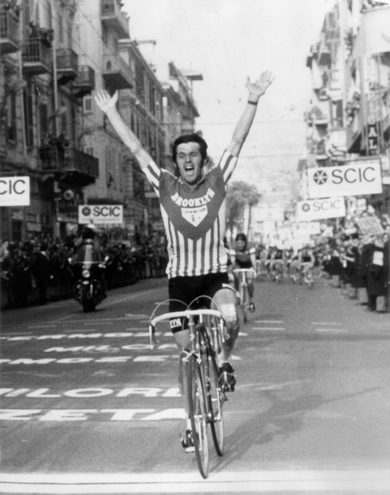 Roger De Vlaeminck in Milaan-San Remo in 1973. Beeld BELGA