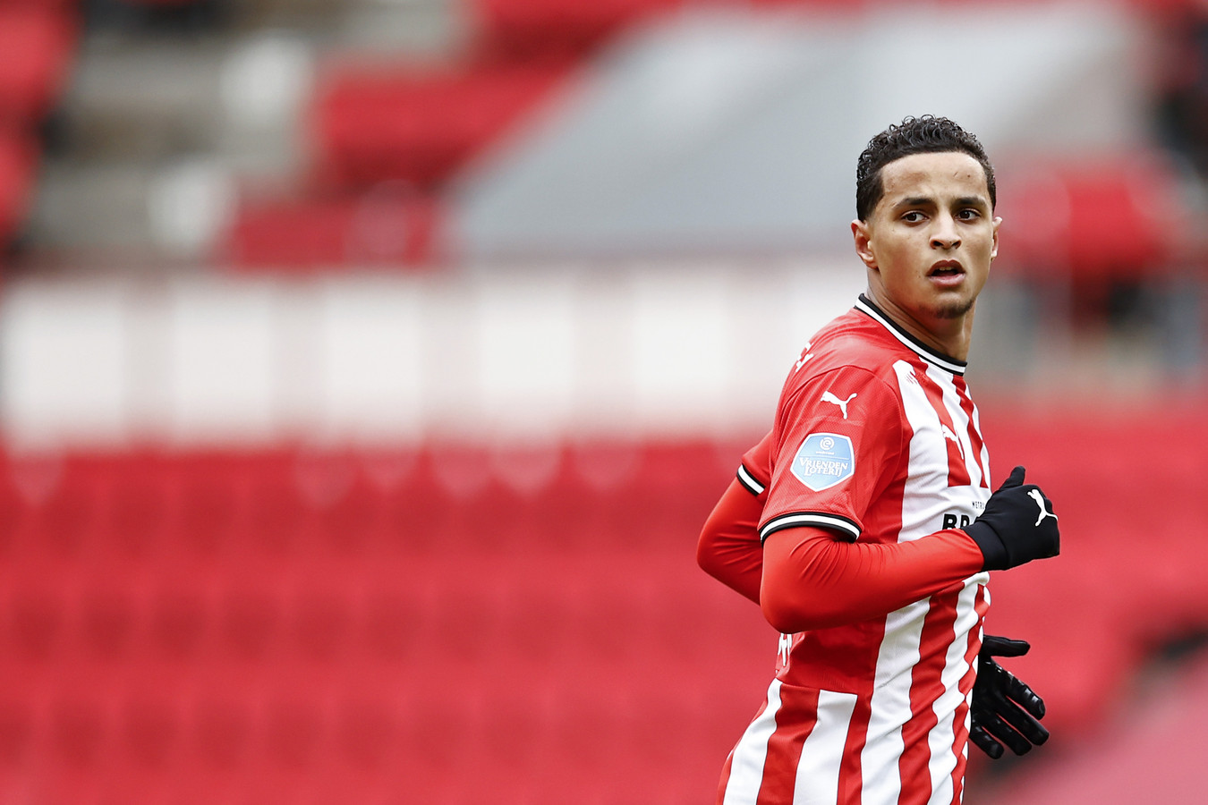 Mohamed Ihattaren in het vorige seizoen bij PSV.